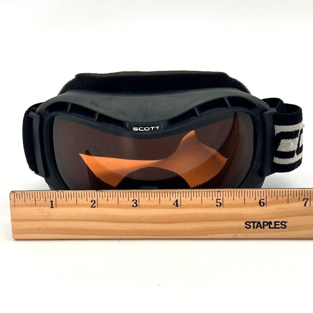Scott Adult Ski Snowboard Goggles Black Frame Amber Lens Adjustable Strap